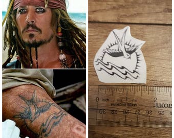 2 x Jack Sparrow XL Tattoo - Pirates of the Caribbean - Calf and Arm Tattoo  - A002 (2) : Amazon.de: Beauty