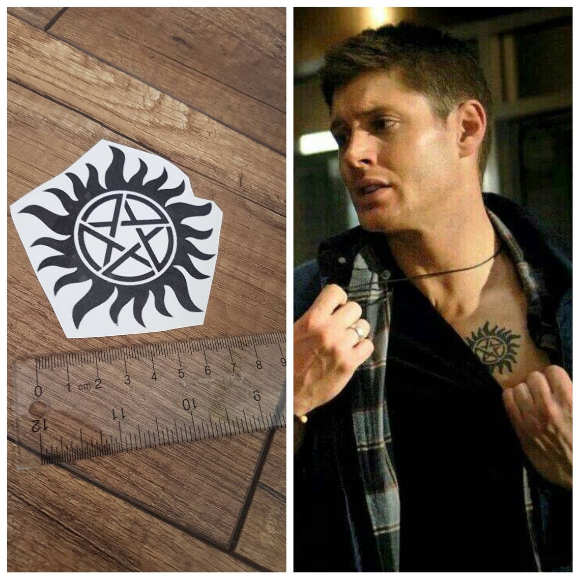 Supernatural Dean Sam Winchester Brother Temporary Tattoo Demon supernatural-dean-sam-winchester-brother-temporary-tattoo-demon