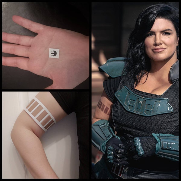 Cara Dune the mandalorian inspired temporary tattoo for cosplay costume Star wars fandom fan