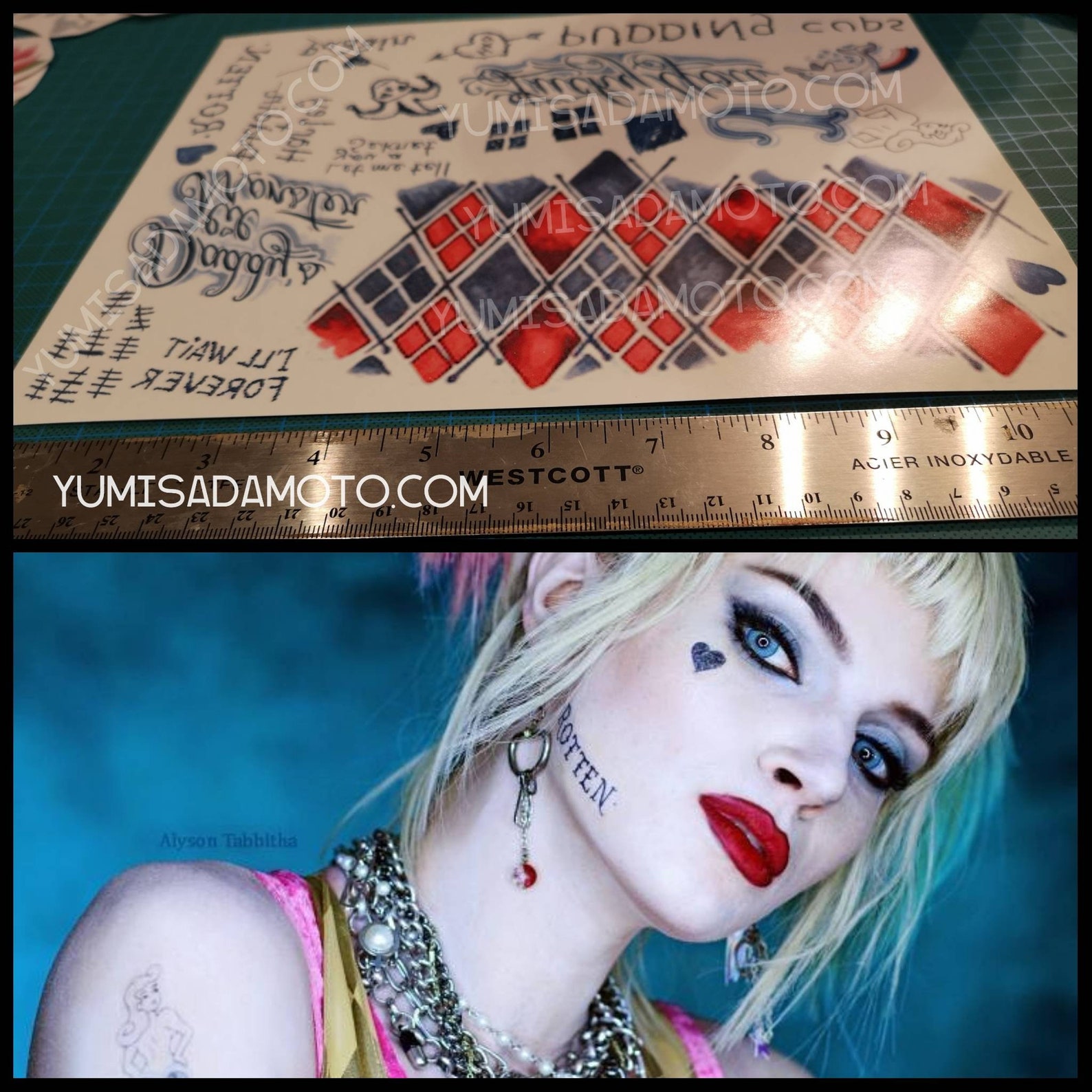 Harley Quinn Birds of Prey New Tattoo FREE SHIPPING to Usa Etsy