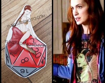 Charlie Bradbury supernatural temporary tattoo slave leia with dungeon and dragon tatoo star wars d20 dnd felicia day