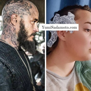 NEU: Ragnar Lodbrok temporäres Tattoo, perfekt für Cosplay, neue, genauere Ausgabe, inspiriert von Wikingern, Wikingerwolf