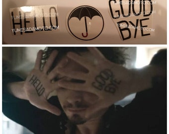 Klaus Hargreeves Umbrella Academy Hello Goodbye Temporary - Etsy Klaus Hargreeves Umbrella Academy Hello Goodbye Temporary - Etsy