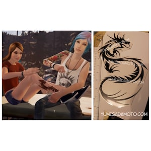 Rachel Amber leg Dragon temporary tattoo cosplay costume before the storm life is strange