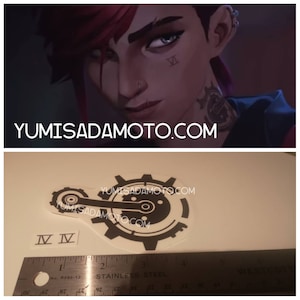 VI Arcane gear tattoo and face tatoo lol league of legend arcane show jinx cupcake gay lesbian ship s2 best enemy powder
