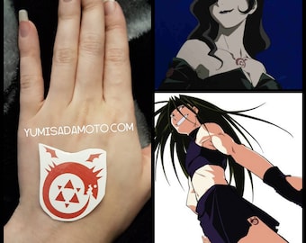 Full Metal Alchemist Homunculus Lux Envy cosplay Temporary tattoo Ouroboros