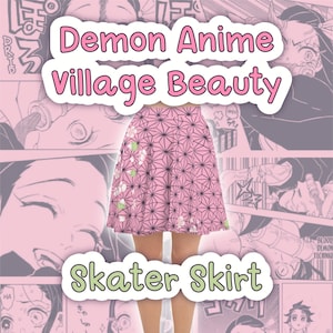 Saia de patinadora de beleza Demon Anime Village