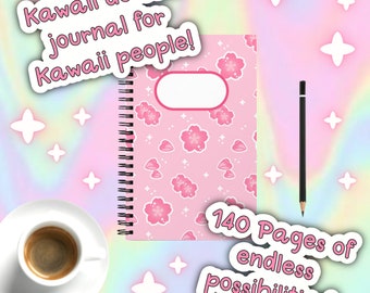 Sakura Sparkles Pink Spiral notebook