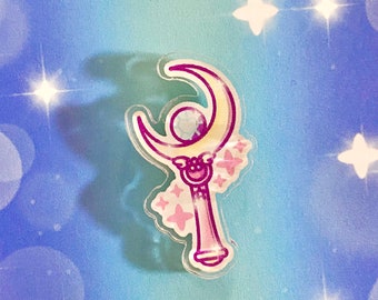 Magical Girl Wand acrylic pin