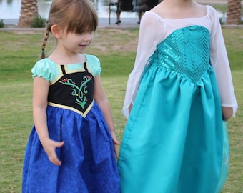 Princess Party Dress for Infants and Girls size 12m to 12. "Frozen Inspired" but a Perfect dress for ANY Princess