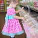 La robe rose anglaise, patron de couture PDF pour bébés et filles de 12 m à 14 plus poupée de 18 po