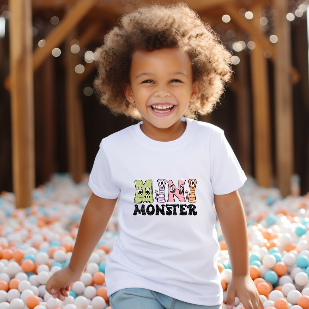 Mini Monster Halloween Toddler's Fine Jersey Tee Etsy