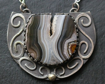Purple Passion Agate, Sterling Silver Pendant