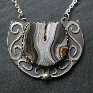 Purple Passion Agate, Sterling Silver Pendant