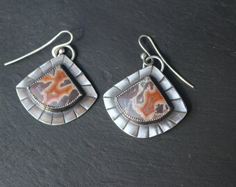 Dryhead Agate Sterling Silver Earring Set