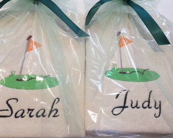 Embroidered Personalized Golf Towel:  Golf Gift (16" X 26")