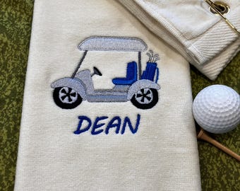 Personalized Golf Cart Towel: Embroidered, Custom, Team, Commemorative, Door Prize,