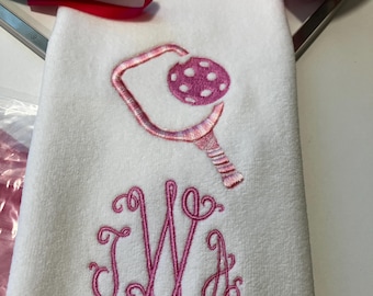 Jesus and Pickleball Towel: Personalized Embroidered Sports Gift