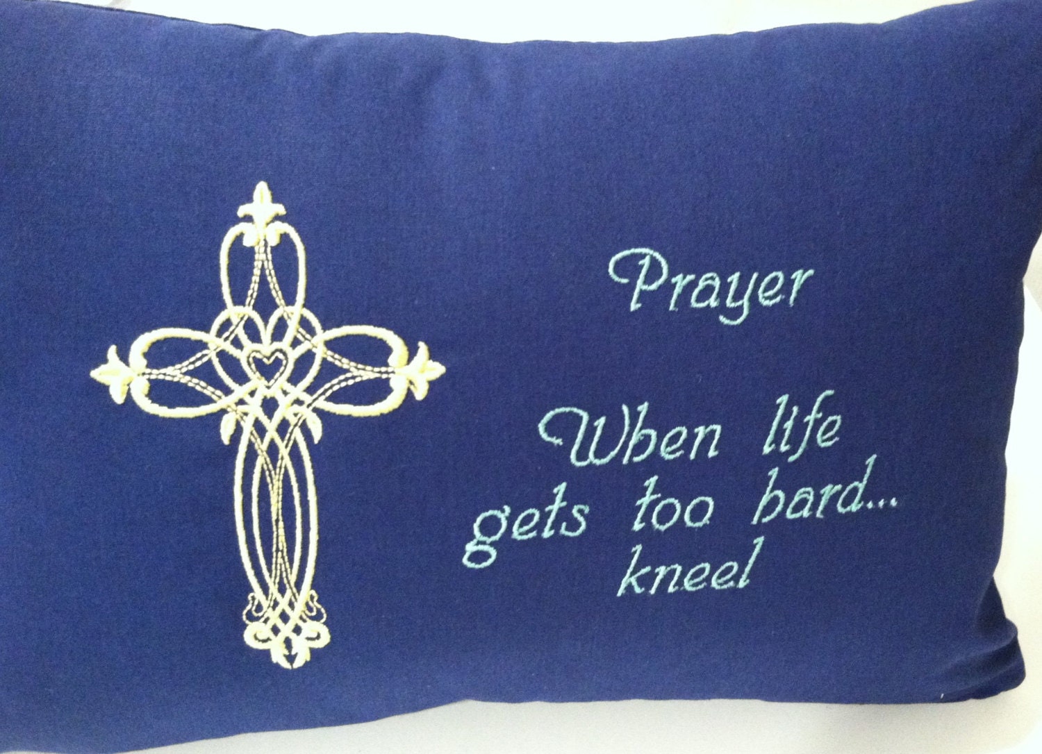 Gold Cross Kneeling Prayer Pillow 12 X 16 with Etsy