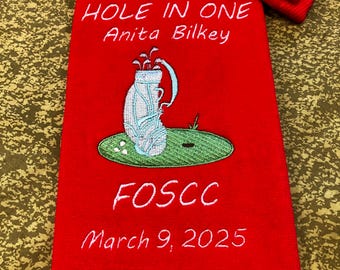 Personalized Golf Towel: Custom Embroidered Velour, Golf Gift