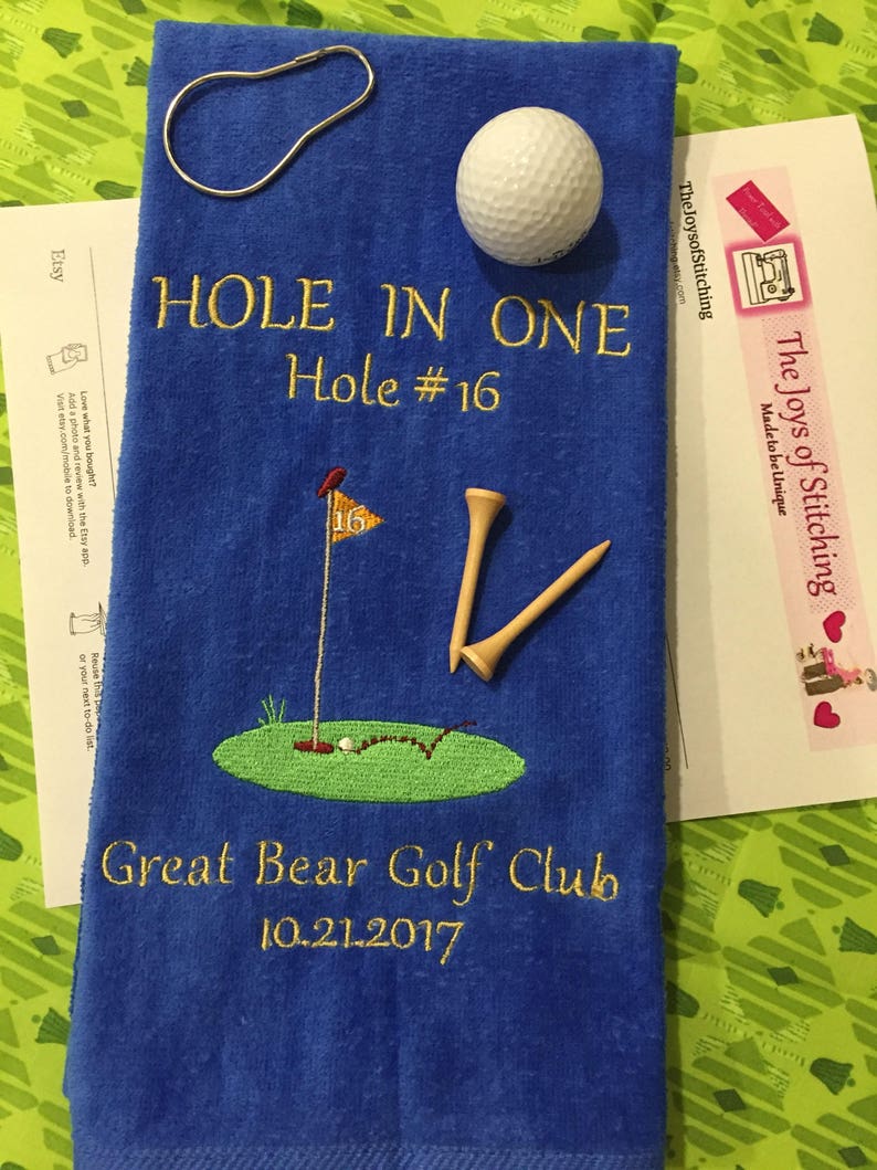 Hole in One Personalized Custom Embroidered Hole in One Etsy