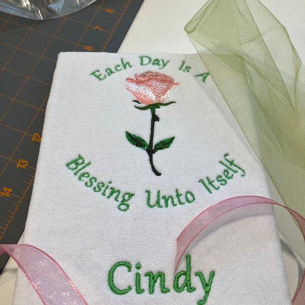 Rose, Golf towel, Ladies, Blessing, velour terry towels, personalized