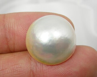 Lot3 19x15mm 18x15mm Wide Odd Drop Qty 2 Pieces Cream Colour Australian Saltwater Mabe Pearl