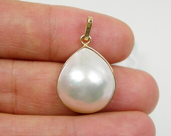 Lot3 19x15mm 18x15mm Wide Odd Drop Qty 2 Pieces Cream Colour Australian Saltwater Mabe Pearl