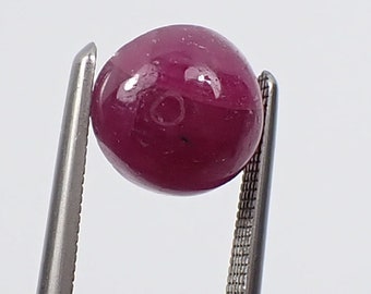 2.47 carats 7.5mm round Cabochon Cut Natural Ruby Loose Precious Gemstone, RCb19