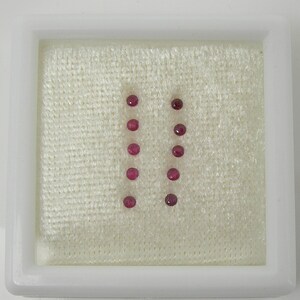 0.30 carat Qty 10 Pieces Round 1.75mm Beautiful Red-Pinkish Colour Natural Untreated Ruby Loose Gemstone, Jewellery Repair