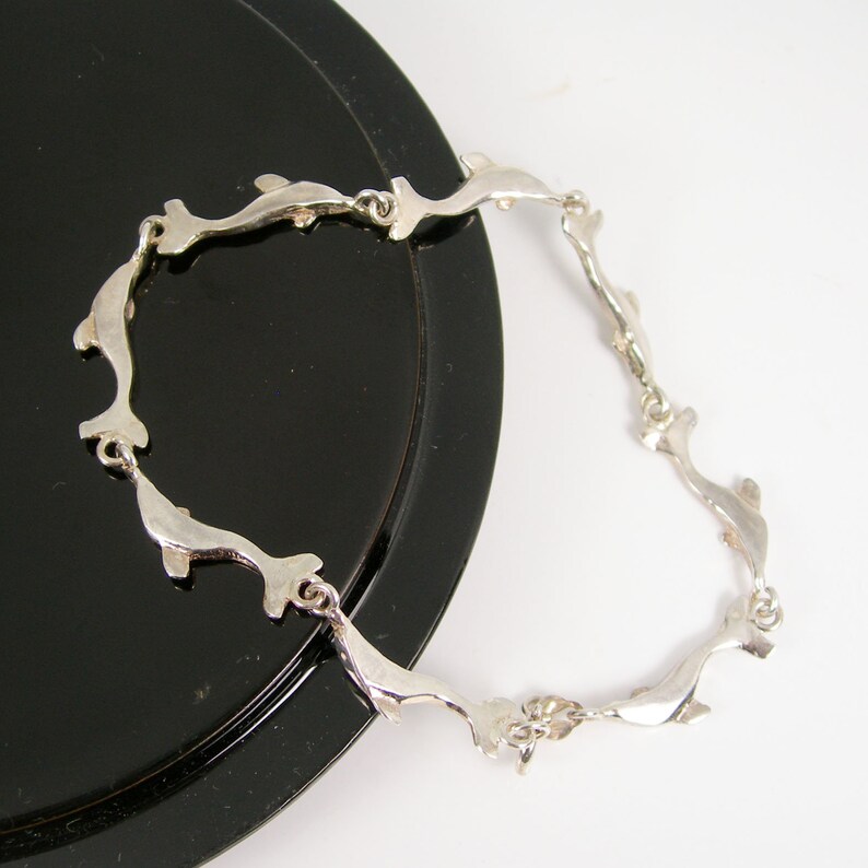 Australian Made Solid Dolphin Links Bracelet 20cm Length Genuine 925 Sterling Silver