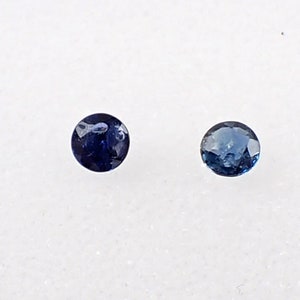 0,28 carat rond 3,1 mm couleur mixte forte bleu saphir australien naturel en vrac - fabrication de bijoux - lot 13