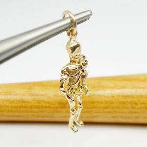 Skeleton Moveable 3 Dimensional Halloween Charm Pendant Genuine 375 9k 9ct Yellow Gold C2073 image 7