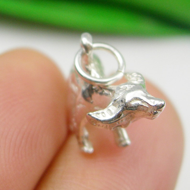 CH02 Year Of The Ox Bull Chinese Zodiac Animal Birthday Charm Pendant Genuine 925 Sterling Silver or Genuine 750 18k or 375 9k Yellow Gold