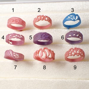 9 Assorted Abstract Design Plain Dress Rings Wax Pattern For Lost Wax Casting - WR02