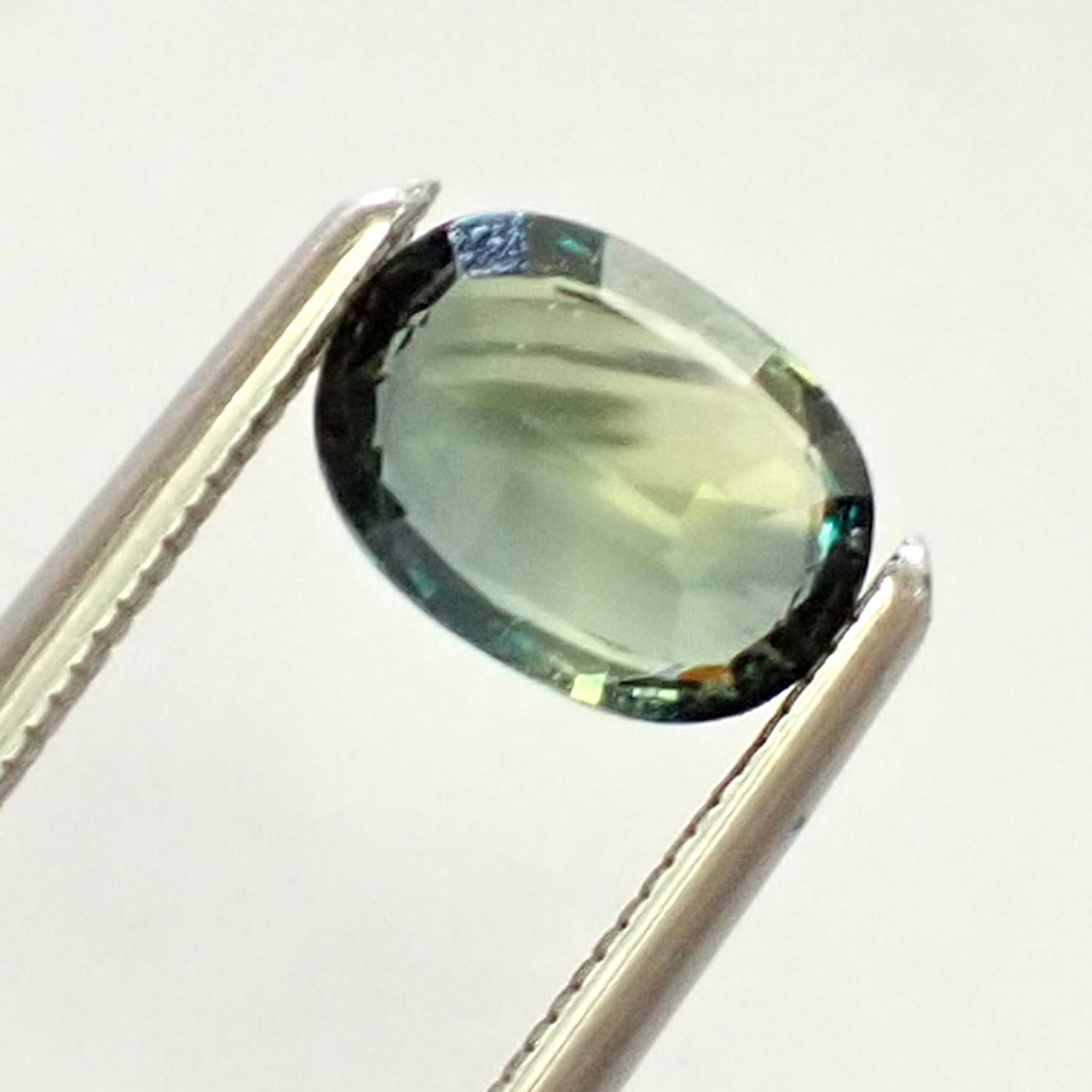 LOT De 6 Saphirs Bleus-verts Naturels D'Australie - 6.6 à 6.8 Mm - Traité Par Chauffage - 1.65 Carats