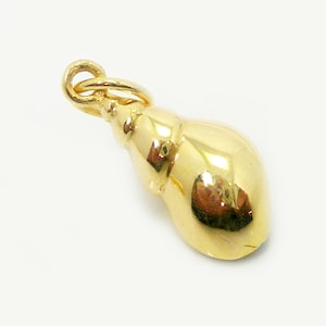 Seashell Sea Shell 3 Dimensional Charm Pendant, Available Genuine 375 9ct 9k Yellow Gold or 750 18ct 18k Yellow Gold - C56
