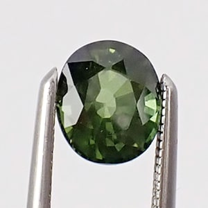 0,67 karaat 6,5 x 4,5 mm ovaal tweekleurig groen-blauwachtig doorschijnend helderheid natuurlijke Australische fancy parti saffier losse zeldzame edelsteen - OPS47
