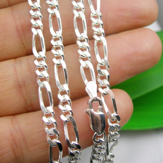 19.50 Grams Solid Figaro 1x3 Necklace 60cm/23.62 Inches Unisex