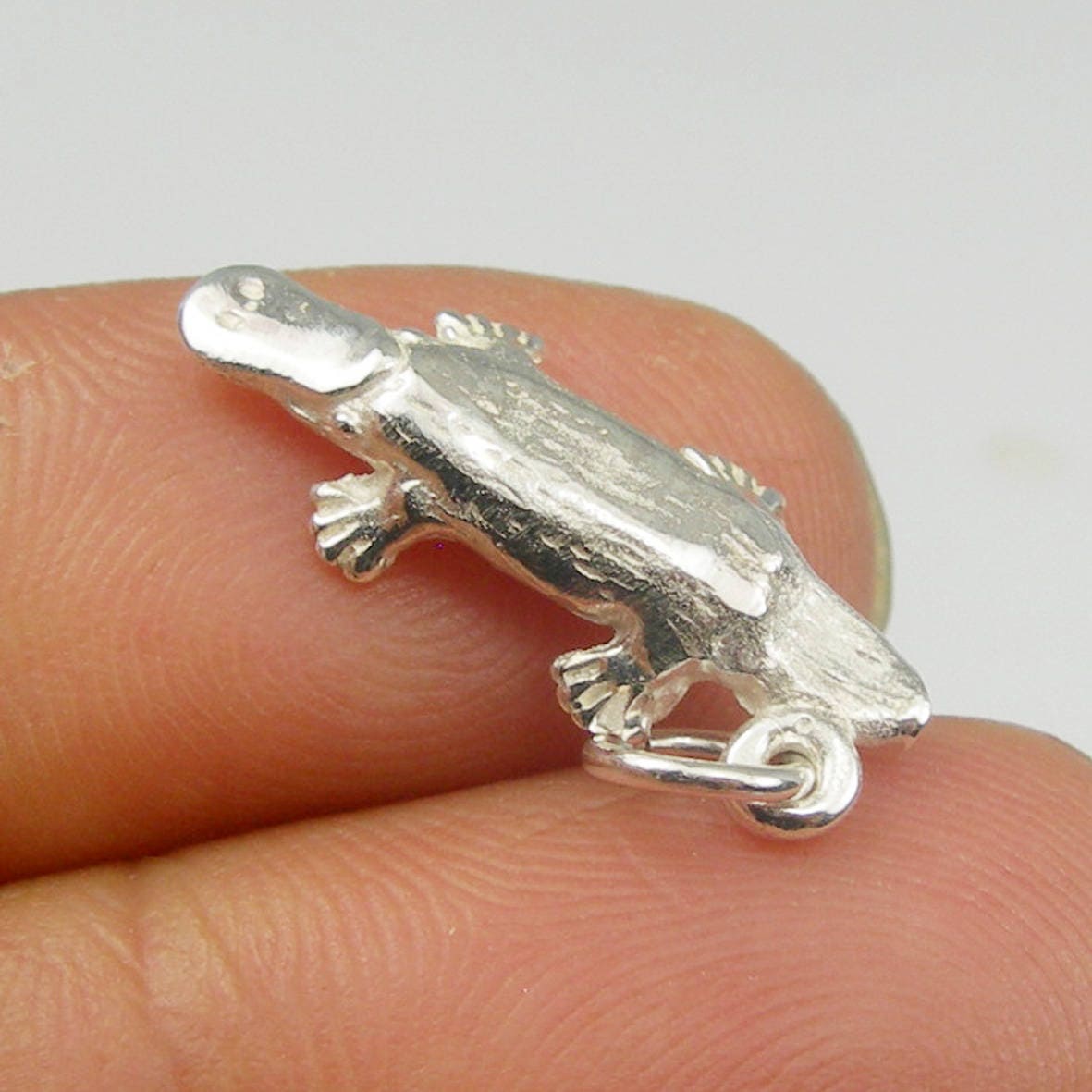 Australian Platypus Animal Charm Pendant Genuine 925 Sterling Etsy