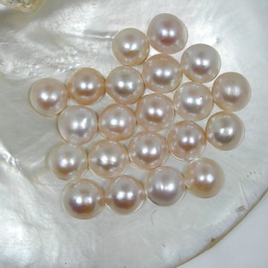 15-16mm Round Pinkish Colour South Sea Saltwater Cultured Australian WA Broome Mabe Pearl Loose Jewellery Making