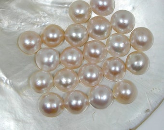 15-16mm Round Pinkish Colour South Sea Saltwater Cultured Australian WA Broome Mabe Pearl Loose Jewellery Making