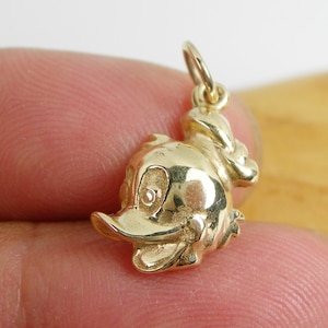 Donald Duck Disney Cartoon Comic Charm Pendant, Genuine 375 9ct 9k or 750 18ct 18k Yellow Gold or 925 Sterling Silver - C228