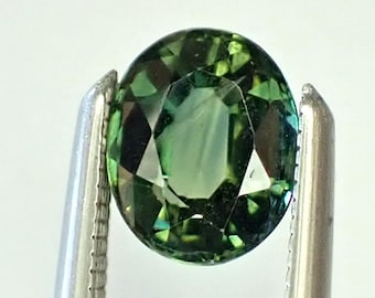0,66 karaat ovaal 5,7 x 4,6 mm Veelkleurig diepgroen - blauw natuurlijke Australische parti saffier losse, zeldzame edelsteen - OPS154