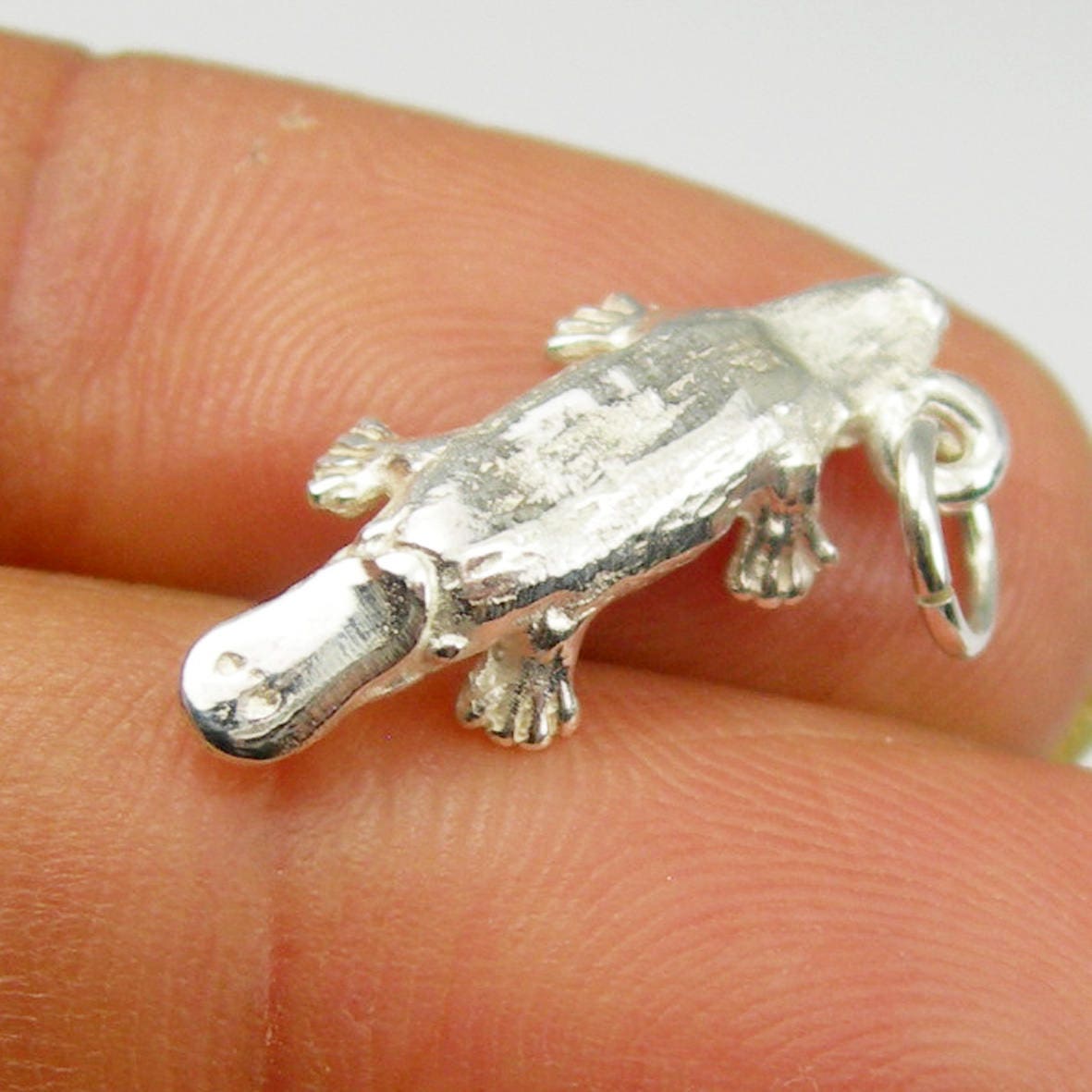 Australian Platypus Animal Charm Pendant Genuine 925 Sterling Etsy