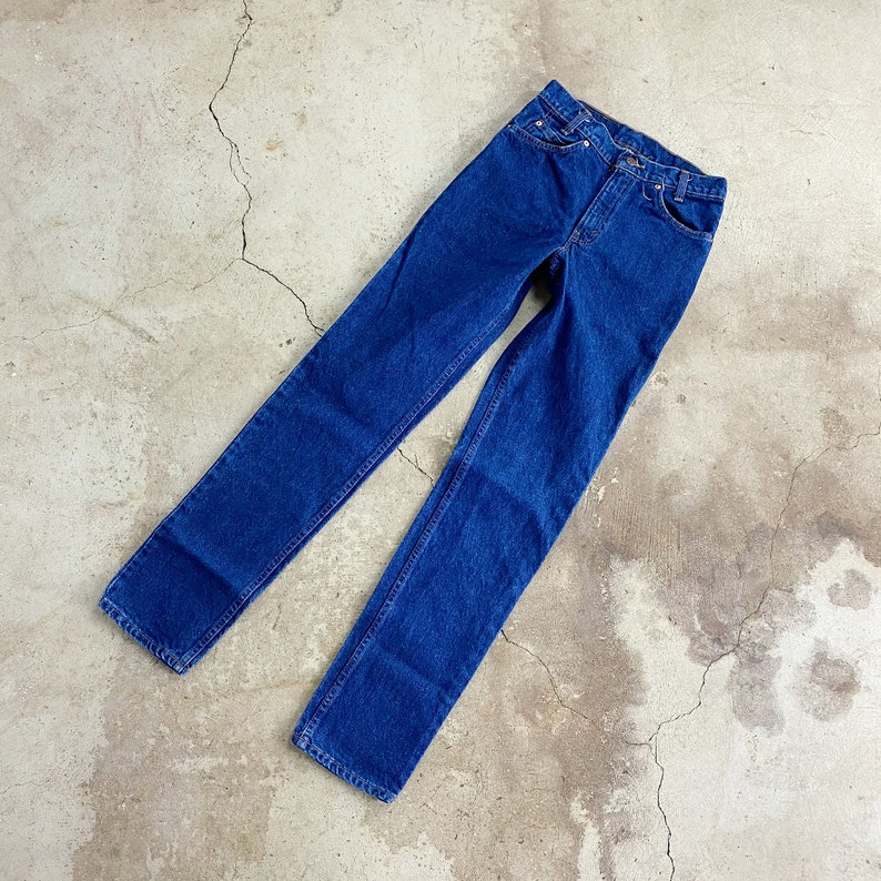 80s Levi/'s 506 Jeans 24 Waist 25 Blue Student Fit Dark Wash Denim Women/'s Straight Leg Orange Tab High Waisted Rare Vintage Pants 90s