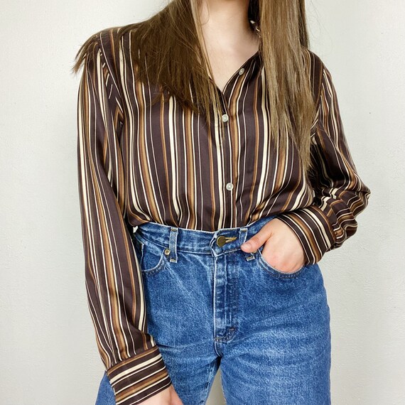 Vintage 1990s Jones New York Signature Brown Strip