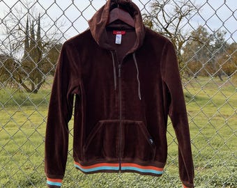 Turquoise Velvet Shell Suit Hoodie - Aesthetic Kawaii 90s