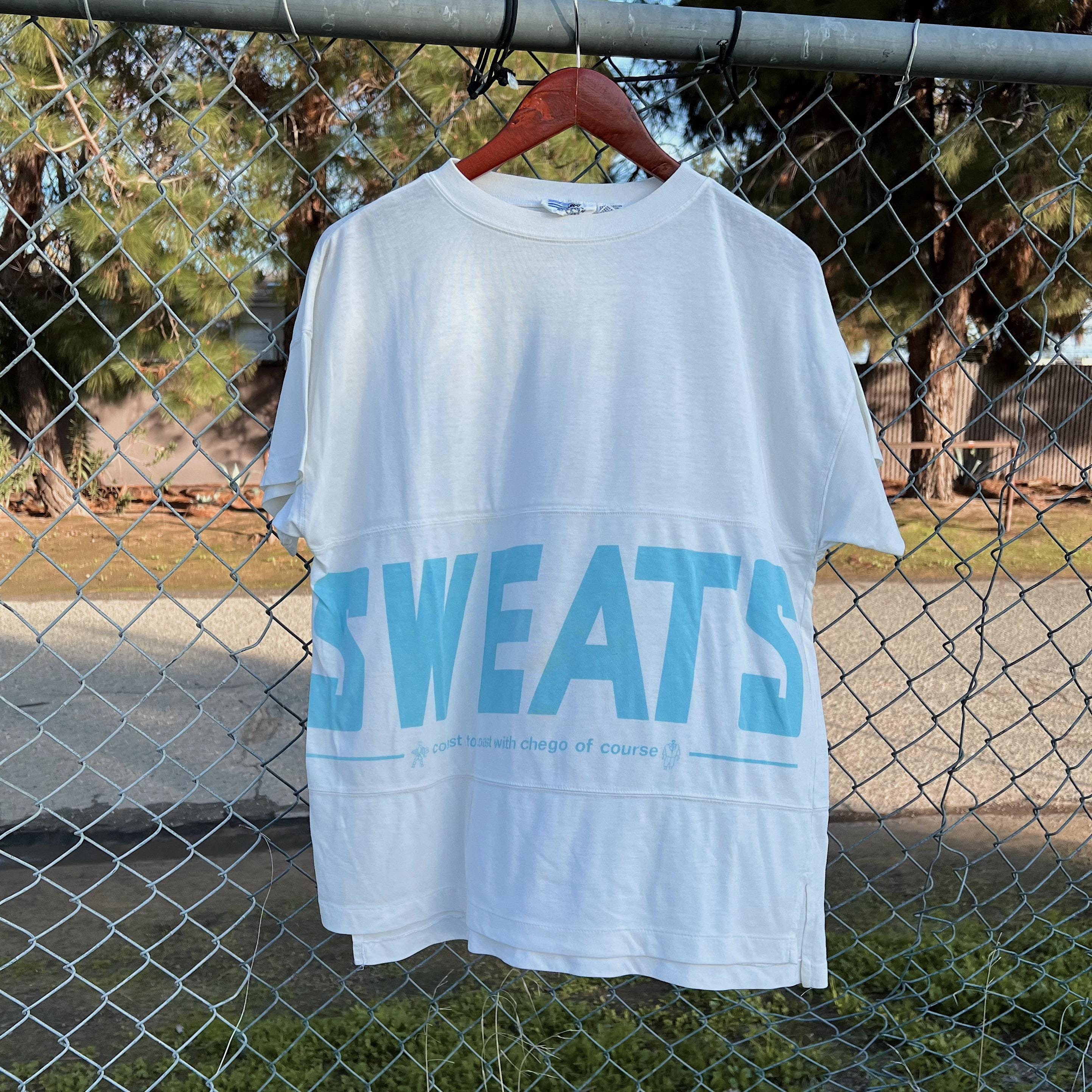 Vintage 80s SWEATS Dd Bi Chego T-shirt Size Medium Oversized Rare