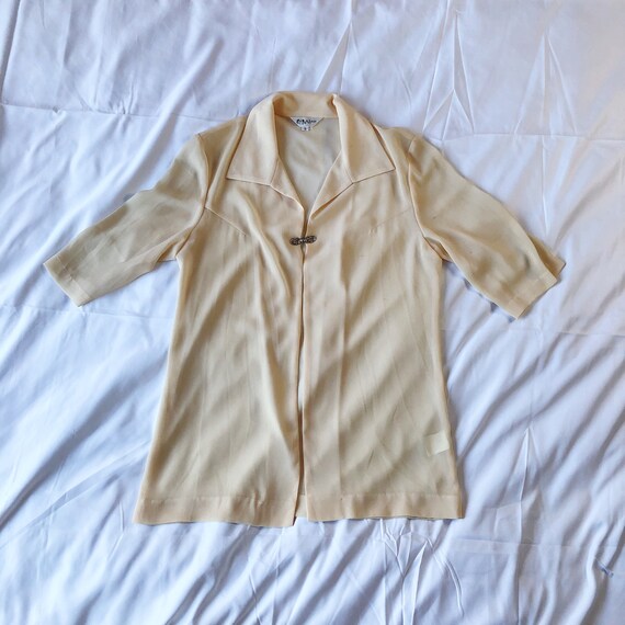 Vintage Y2K Pastel Orange Over Piece Blouse Women'